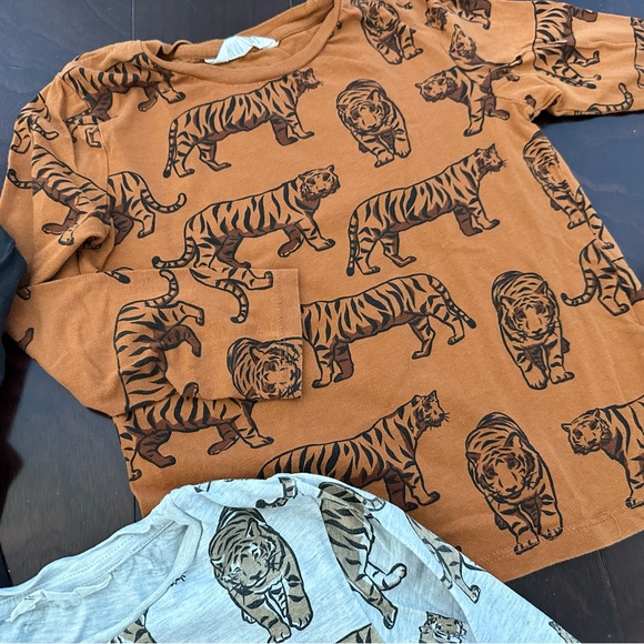H&M set of Tiger long sleeve shirts, size 6-7X - Picture 4 of 5